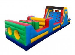 40 obstacle course nowm 0 1720721240 40' Obstacle Course with 9ft Slide - Dry Only