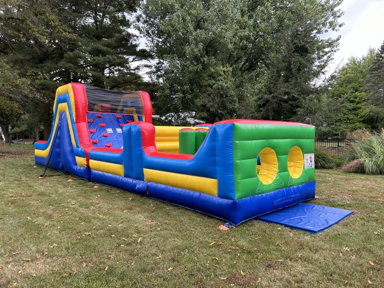 40' Obstacle Course with 9ft Slide - Dry Only